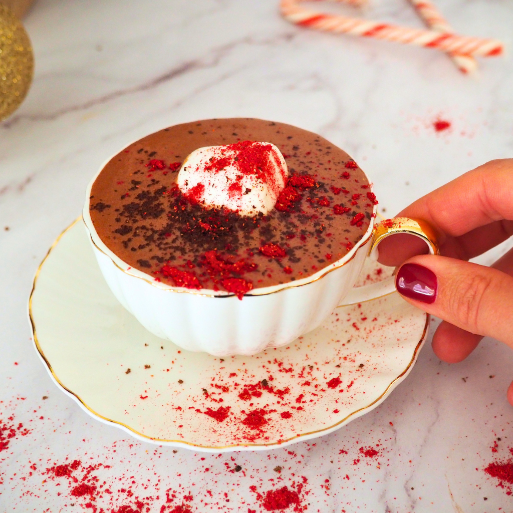 Vegan Raspberry Hot Chocolate