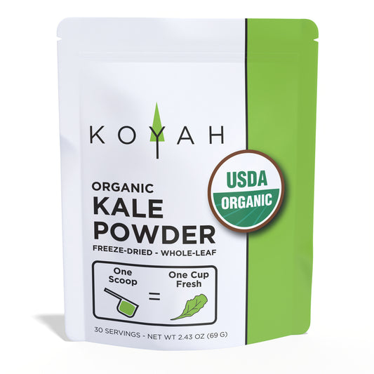 Organic kale powder pouch