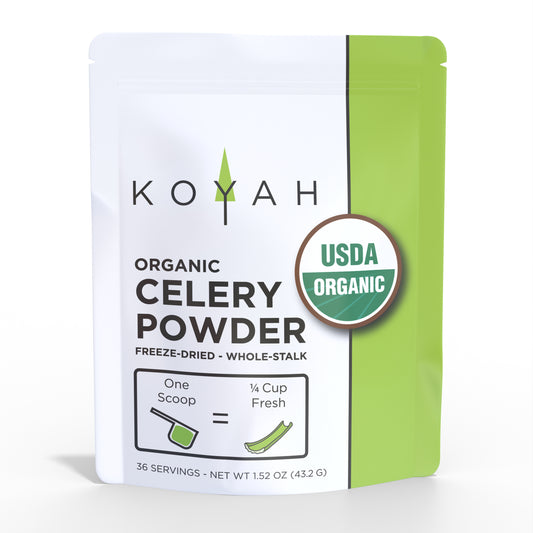 organic celery powder in pouch 