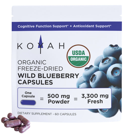 organic wild blueberry capsule packaging 