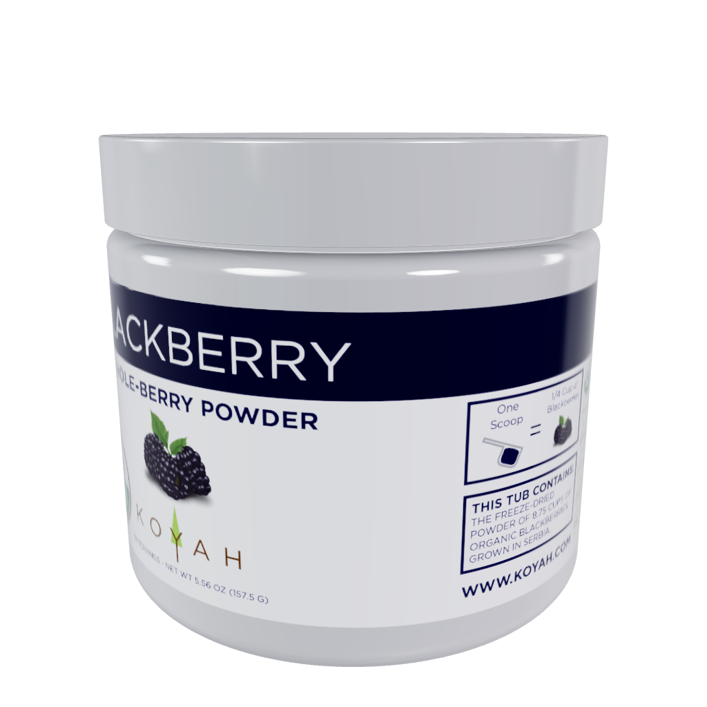 3D image of blackberry powder